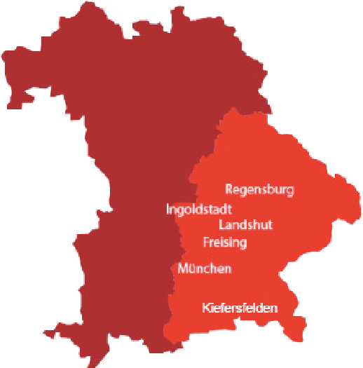 Karte von Bayern